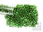 Size 6-0 Seed Beads - Transparent Silver Lined Dark Green